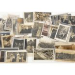 40 monochrome postcards, c 1935-48, of military personnel, activities, groups, individuals, etc,