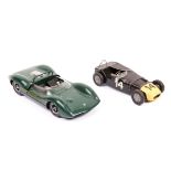 2 Wills Finecast Auto-Kits 1:24 scale factory produced cars. A Lotus 7 as a racing car, racing