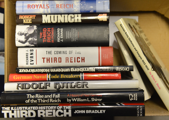 24 modern books, mostly relating to Germany in WW2, including Luftwaffe aircraft, the Third Reich,