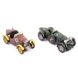 2 Wills Finecast Auto-Kits 1:24 scale factory produced cars. A 1933 M.G. M Boat tail in BRG with