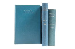 9 handsome bound volumes of ‘Trains Illustrated’ journals, published by Ian Allan. Volumes 2-10,