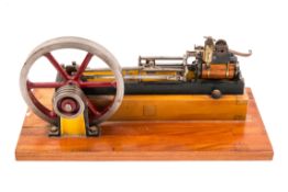 A live steam stationary engine. A single cylinder horizontal engine (cylinder dimensions; 40mm x