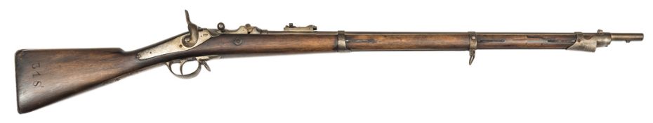 An 11.5mm CF Belgian Albini Braendlin SS military rifle, 51” overall, barrel 32½” with ladder