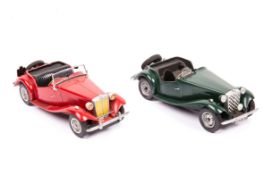 2 Wills Finecast Auto-Kits 1:24 scale factory produced cars. Both MG TD 2 seater sports cars. An