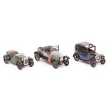 3 Wills Finecast Auto-Kits factory produced cars. The smaller 1:43 scale examples- Open topped