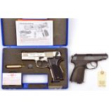 A 4.5mm Walther CP88 CO2 repeater air pistol, number A7413142, New Condition, in its foam lined