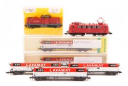 A small quantity of Fleischmann ‘Piccolo’ and Minitrix N gauge DB etc model railway. 3 locomotives –