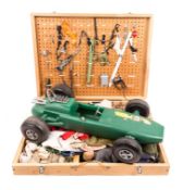 A collection of Action Man clothing and accessories. A Scarce 1960’s Action Man Grand Prix racing