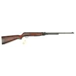 A .22” late model Webley Mk III underlever air rifle, number 49736, the dark oiled walnut stock