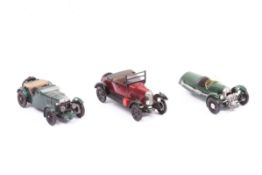 3 Wills Finecast Auto-Kits factory produced cars. The smaller 1:43 scale examples- Morgan 3-