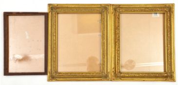 A pair of good quality gilt picture frames, 16½” x 20½”, GC and another. (3)