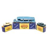 3 Matchbox Series vehicles. A Vauxhall Victor (45a) in lemon yellow. A Ford Zodiac (33a) in dark