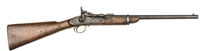 A .577” Snider Mk III Yeomanry carbine, 37” overall, barrel 19” with carbine rearsight, the lock