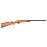 A 177” Czech “Slavia 624” break action air rifle, 38¼” overall, rifled barrel 16”, number 233401,