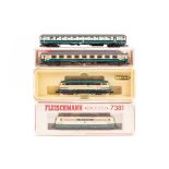 A small quantity of Fleischmann ‘Piccolo’ and Minitrix N gauge DB model railway. A Fleischmann Co-Co