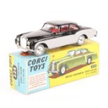 A Corgi Toys Bentley Continental Sports Saloon (224). An example in black and metallic silver with