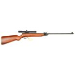 A .22” Haenel Modell 303 break action air rifle, number 533805, fitted with BSA 4 x 20 telescopic