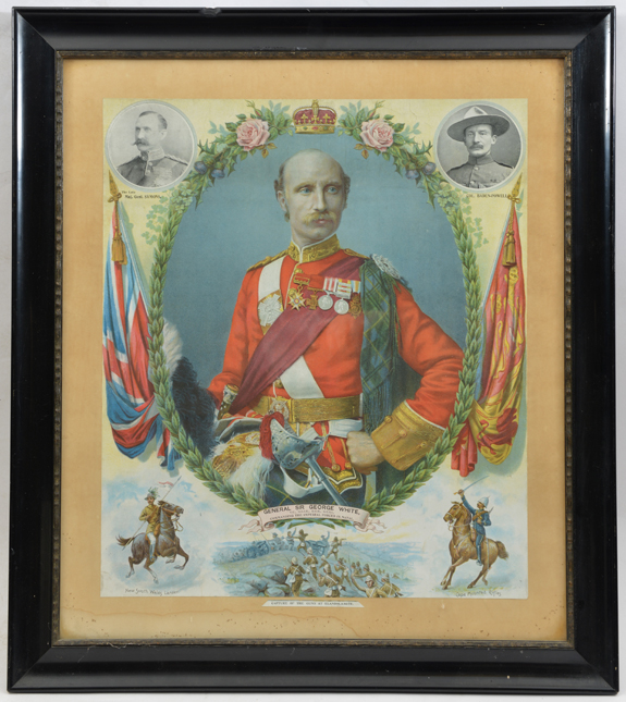 A Vic coloured print of Sir George White, 27” x 23”, contemporary framed and glazed; a coloured - Image 3 of 3