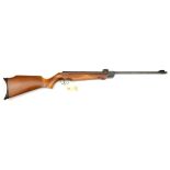 A .22” Webley Hawk Mark I break action air rifle, number 9707. GC, retaining virtually all