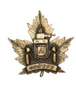 A CEF Borden’s Motor Machine Gun Battery cap badge, (50-1-3). VGC Plate 4 Part I of the Collection