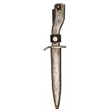 A German Ersatz M1916 bayonet, stamps at forte in its steel sheath with belt loop. GC Plate 3