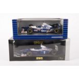 2x ONYX 1:18 scale F1 racing cars. A Williams Renault FW19 ‘Canadian Driver’ French GP1997 RN3 in