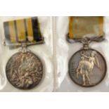 Crimea 1854, no clasp (renamed Pte J Jones, 14th Foot), NVF; Ashantee medal 1874 (name erased). (2)
