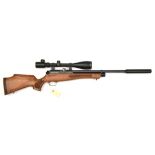 A .22” Daystate Huntsman Classic compressed air repeating air rifle, number HS3558, with sound