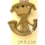 An OR’s 1874 pattern brass glengarry badge of The 13th (1st Somersetshire) (P. Alberts Regt of Light