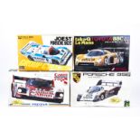 10 unmade racing car kits. 6x Hasegawa 1:24 – Kenwood Kremer Porsche 962C, 2x Taka-Q Toyota 88C.