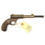 A .177” Dolla” all metal pop out air pistol c 1933-39, 10” overall, with nickel plated finish. GWO &