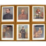 A set of 24 illustrations from “Celebrities of the Army”, framed and glazed, 370mm x 280mm. VGC