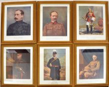 A set of 24 illustrations from “Celebrities of the Army”, framed and glazed, 370mm x 280mm. VGC
