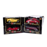 15 Bburago etc 1:18 and 1:24 scale cars. 9x 1:18 scale; Dodge Viper, 2x Ferrari F40, Lamborghini