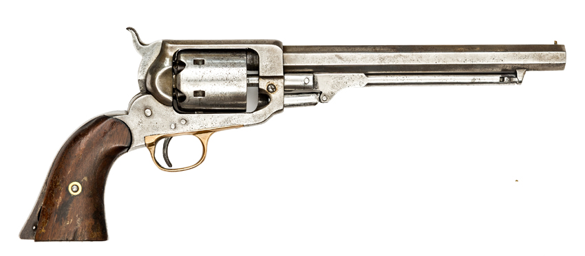 A 6 shot .36” Whitney Navy percussion revolver, number 8176, on all parts, the barrel marked “E.