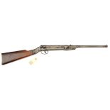 A pre war German .177” Diana Mod 15 break action tinplate air rifle, with fixed rearsight, no