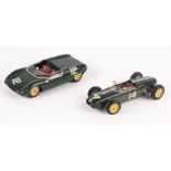 2x 1:24 scale hand-built resin racing cars. Constructed by Ron Platt (senior model maker at Wills