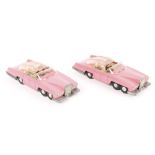 2 Dinky Toys Lady Penelope FAB1 Rolls Royce (100). Both with the 2nd type ridged cast wheels with