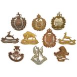 10 Canadian cavalry cap badges: RC Dragoons (2 varieties, lugs AF on one), Lord Strathcona’s