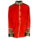 A fine post 1902 Scots Guards Captain’s scarlet tunic, gilt bullion embroidered collar, cuffs and