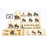 8 Victorian Toy Soldiers. Set 8B Royal Horse Guards c.1870 3 mounted pieces. Set 9 British Cavalry