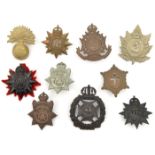 10 pre 1950 Canadian cap/glengarry badges: Gov Gen Foot Guards, Geo V Grenadiers, 2nd Q O Rifles,