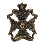 An OR’s 1874 pattern brass glengarry badge of The 60th King’s R. Rifle Corps, the scrolls joined (