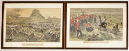 A pair of Illustrated London News tinted engravings “Isandlwana Revisited, Fetching Away the Wagons”