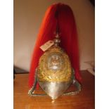 An assembled ERII Household Cavalry helmet, WM skull (AF), composite ERII HP with unrelated