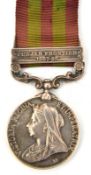 I.G.S. 1895 1 clasp Punjab Front. 1897-98 (script engraved 2911 Pte J. Kelly 1st Bn Ryl W. Kent
