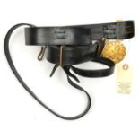 A good post 1902 RN officer’s undress waistbelt and slings, gilt WBC, gilt stamp of J Baker & Co,