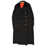 A fine Vic General officer’s blue greatcoat, royal blue velvet collar and red cloth lining, 18
