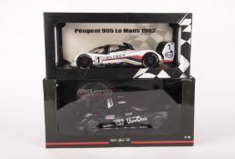 2x 1:18 scale Le Mans racing cars. A McLaren F1 GTR, RN59, in two-tone dark grey Ueno Clinic livery.