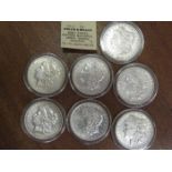 U.S.A. AR Dollars (7): 1882, 1882 O, 1884, 1889, 1890, 1891, 1898. VF & GVF